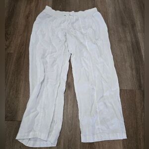 Ruby Rd. White Linen White Panta Size Large